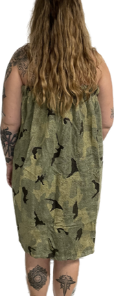 Saunahanddoek Camouflage met elastiek