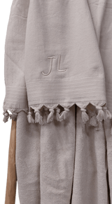 Stone walra hamam towel met borduring