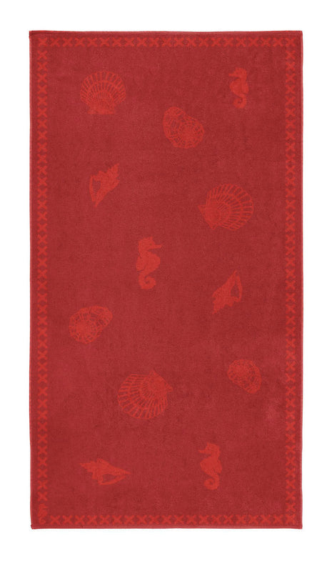 Strandlaken Shell  rood