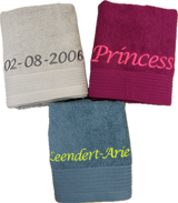 The One handdoek borduren