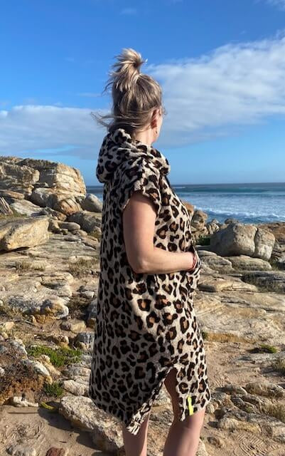 unisex surfponcho panter