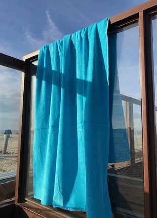 Velours strandlaken turquoise