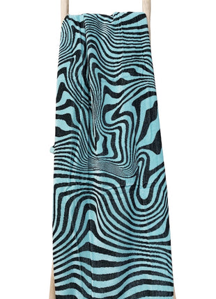 Vossen strandlaken Swirl capri blu